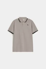 Basic Polo Shirt With Contrast Tipping - Image 9